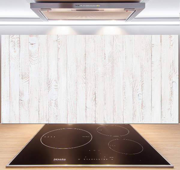 Glass splashback Wooden background