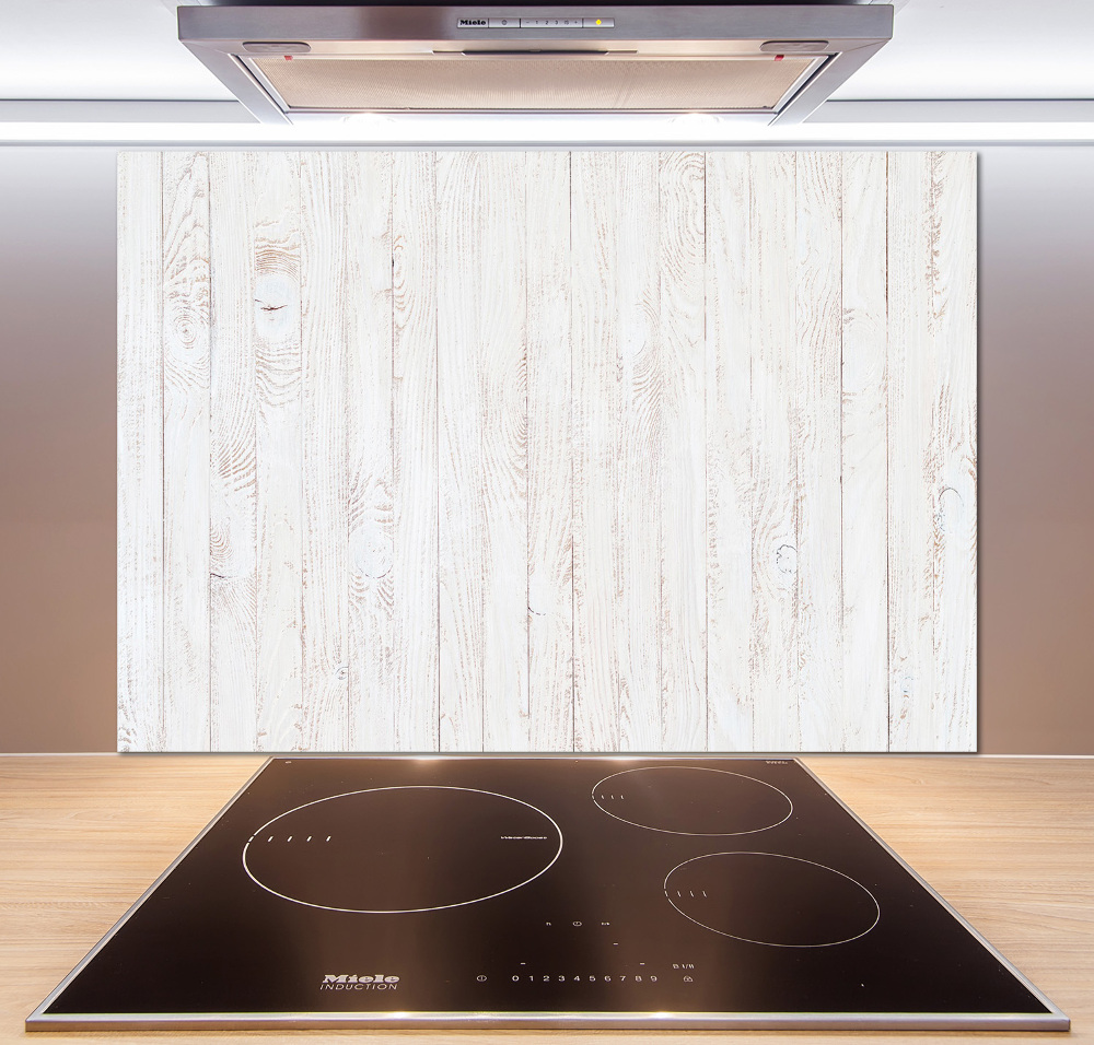 Glass splashback Wooden background