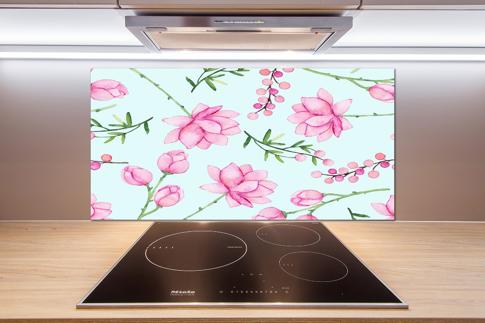 Cooker splashback Flowers and berries