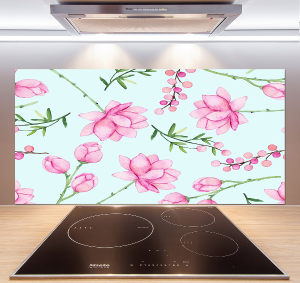 Cooker splashback Flowers and berries