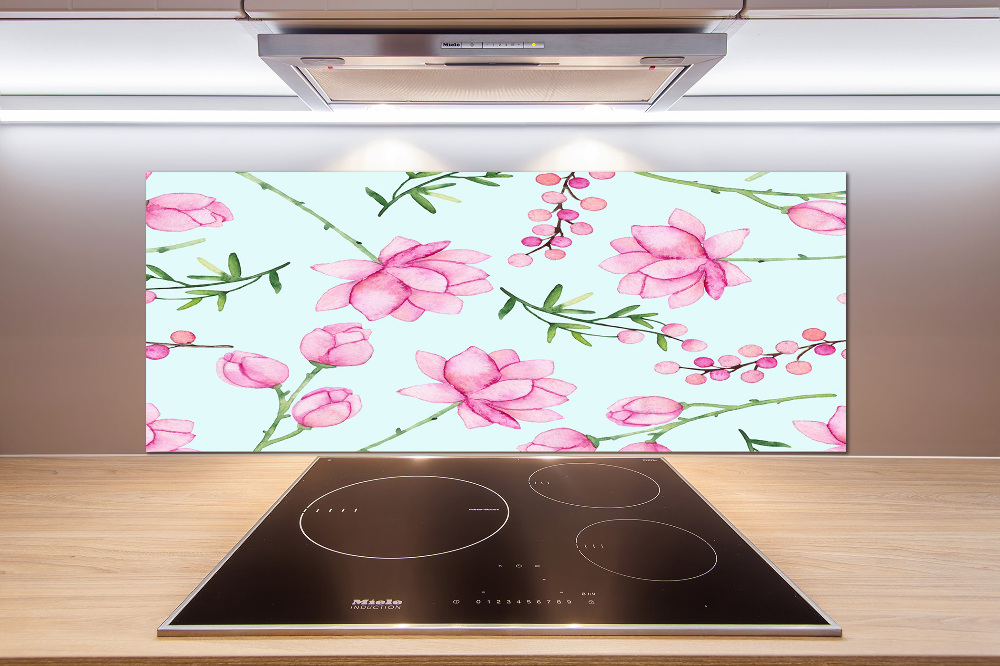 Cooker splashback Flowers and berries