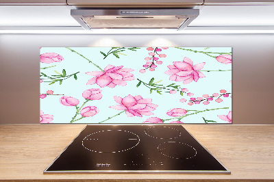 Cooker splashback Flowers and berries