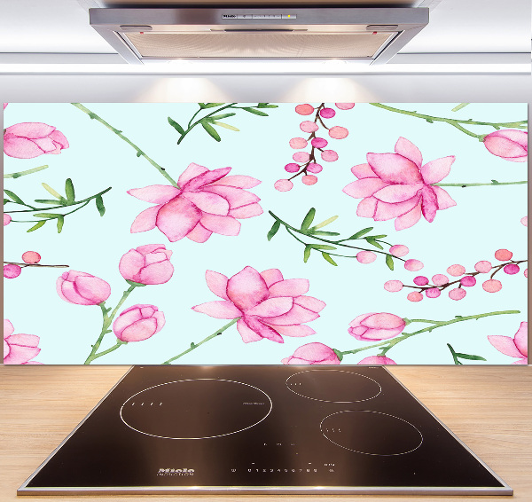 Cooker splashback Flowers and berries