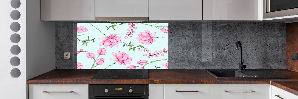 Cooker splashback Flowers and berries