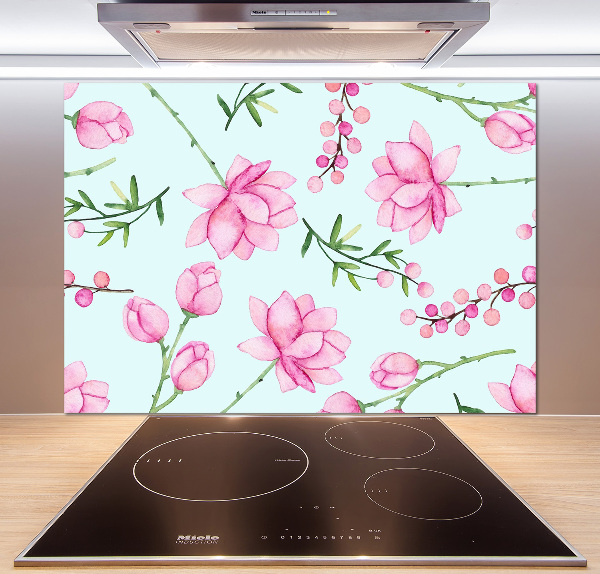 Cooker splashback Flowers and berries