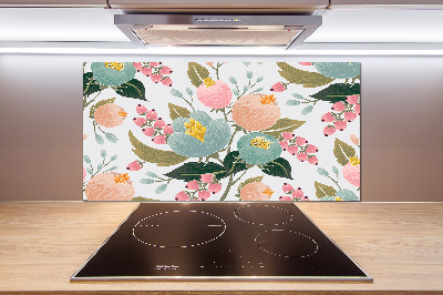 Cooker splashback Floral pattern