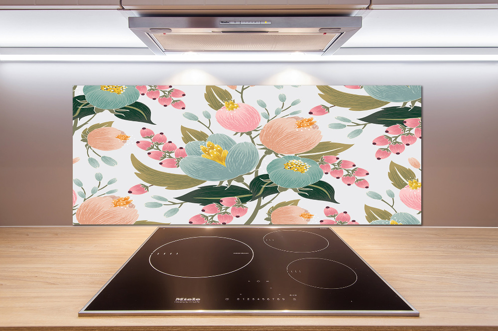 Cooker splashback Floral pattern