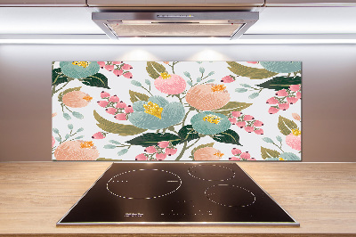 Cooker splashback Floral pattern