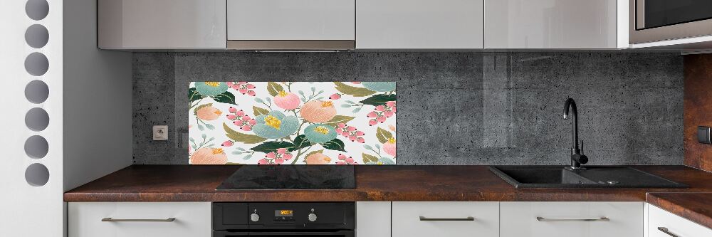 Cooker splashback Floral pattern