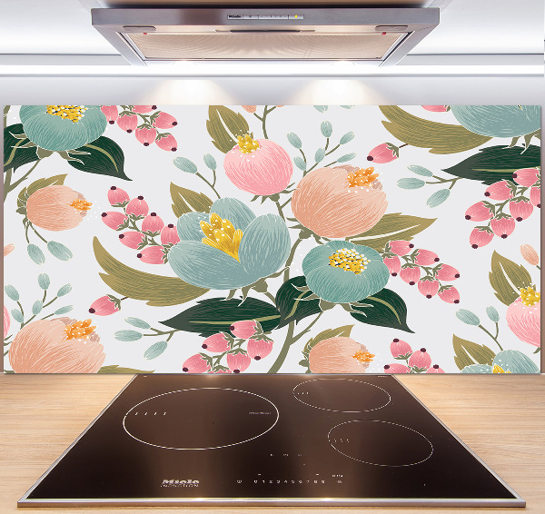 Cooker splashback Floral pattern