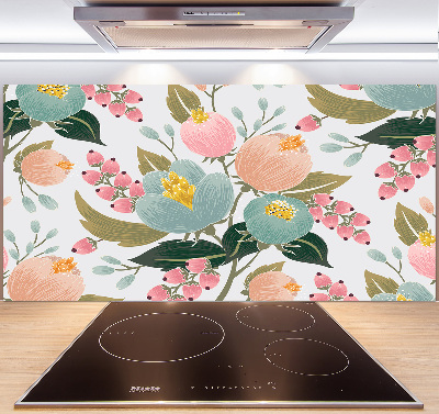 Cooker splashback Floral pattern