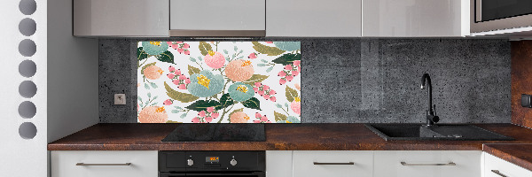 Cooker splashback Floral pattern