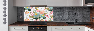 Cooker splashback Floral pattern