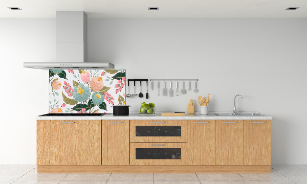 Cooker splashback Floral pattern