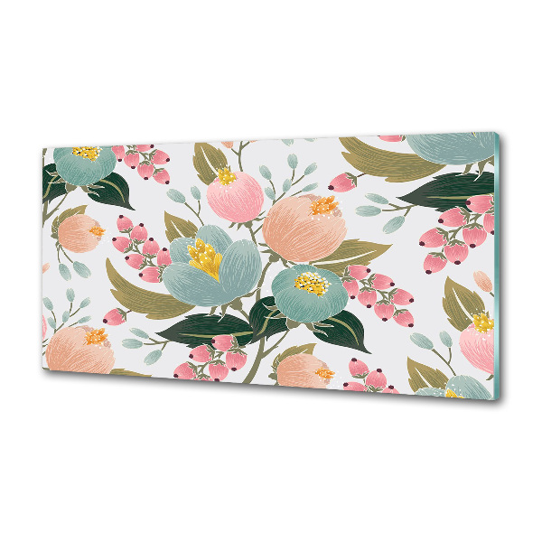 Cooker splashback Floral pattern