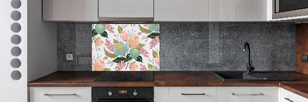 Cooker splashback Floral pattern