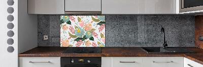 Cooker splashback Floral pattern