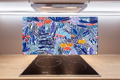 Cooker splashback Floral pattern