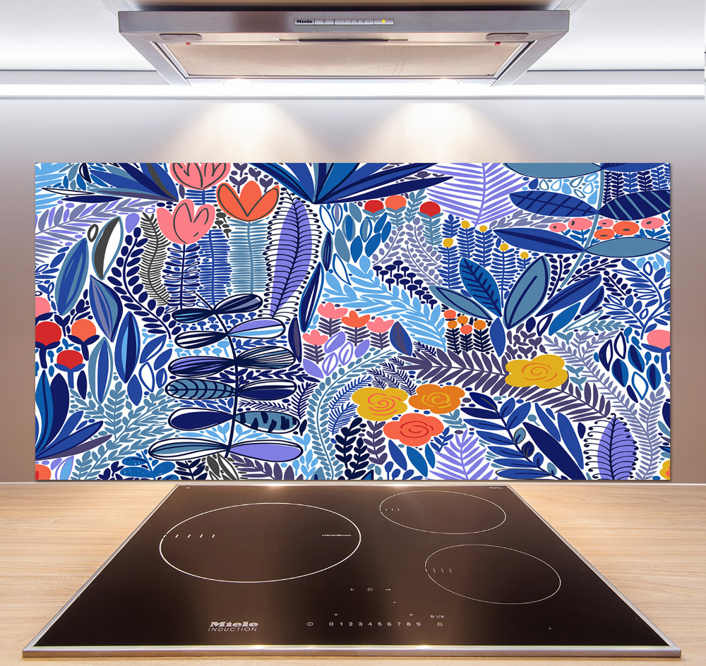 Cooker splashback Floral pattern