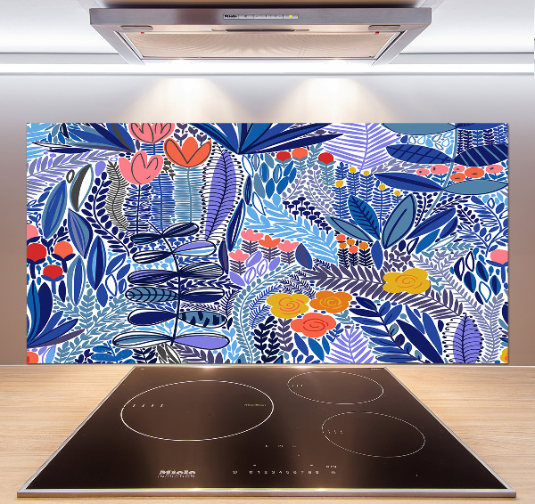 Cooker splashback Floral pattern