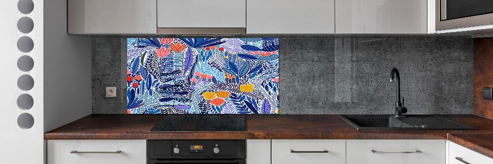 Cooker splashback Floral pattern