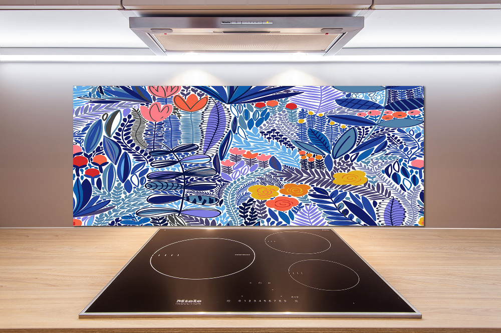 Cooker splashback Floral pattern