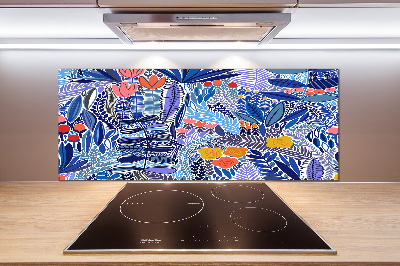 Cooker splashback Floral pattern