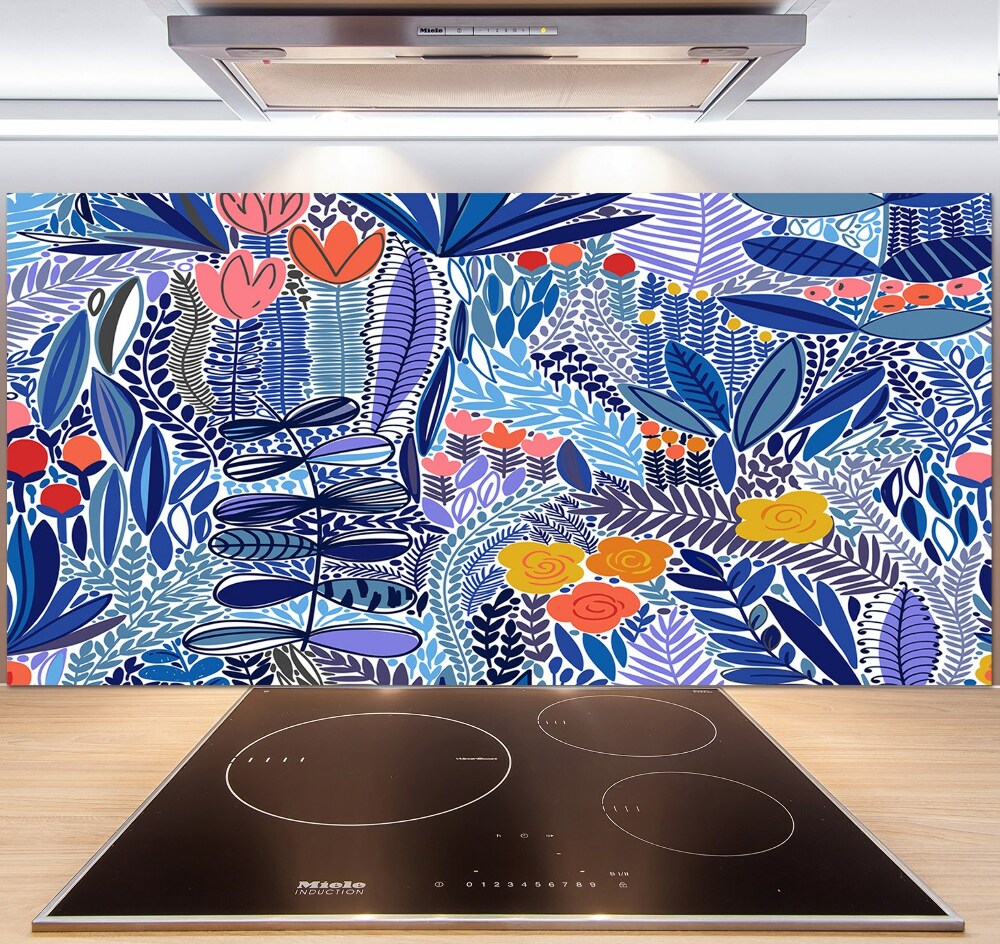 Cooker splashback Floral pattern