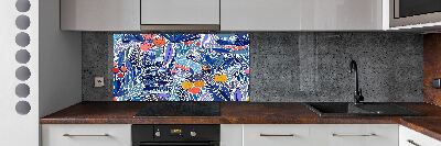 Cooker splashback Floral pattern