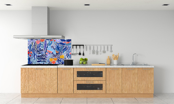 Cooker splashback Floral pattern