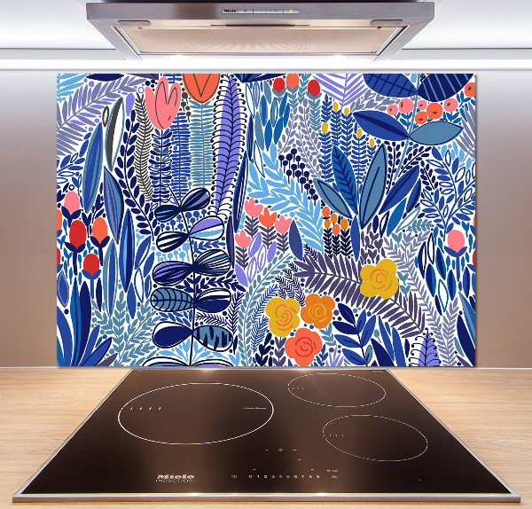 Cooker splashback Floral pattern