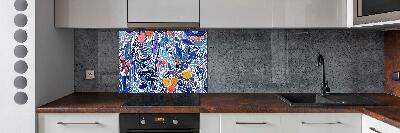 Cooker splashback Floral pattern