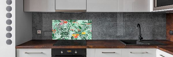 Kitchen wall panels Floral pattern