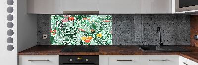 Kitchen wall panels Floral pattern