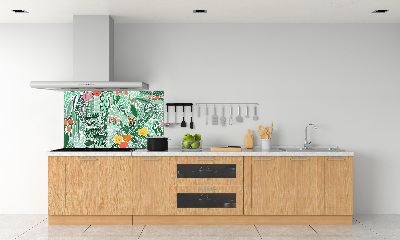 Kitchen wall panels Floral pattern