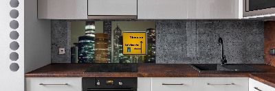 Glass splashback City therapy