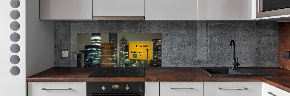 Glass splashback City therapy