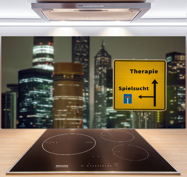 Glass splashback City therapy