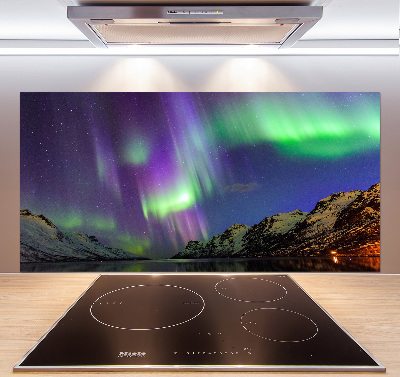 Kitchen splashback Northern lights