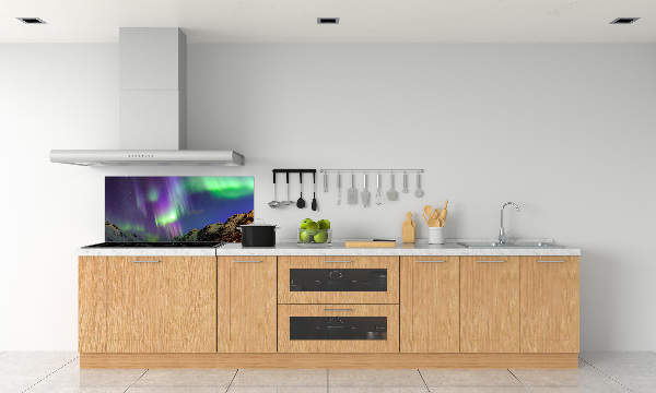 Kitchen splashback Northern lights