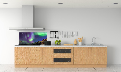 Kitchen splashback Northern lights