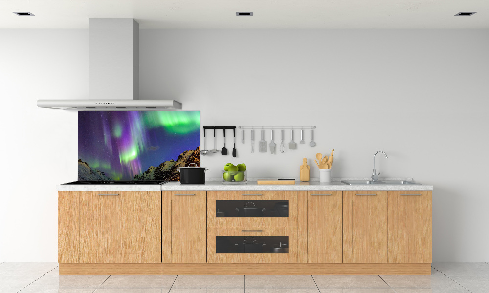 Kitchen splashback Northern lights