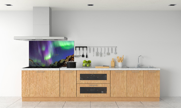 Kitchen splashback Northern lights