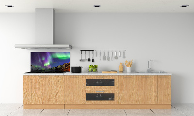 Kitchen splashback Northern lights