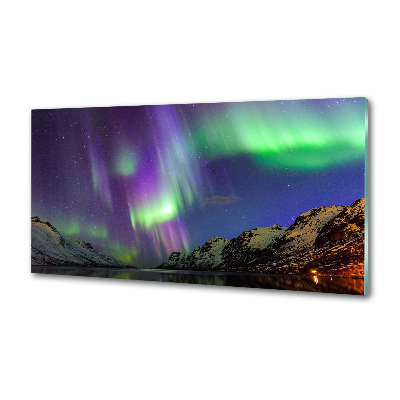 Kitchen splashback Northern lights