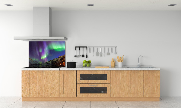 Kitchen splashback Northern lights