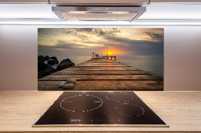 Kitchen splashback Wooden pier