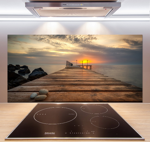 Kitchen splashback Wooden pier