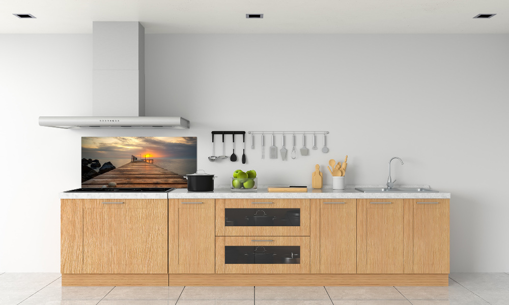 Kitchen splashback Wooden pier