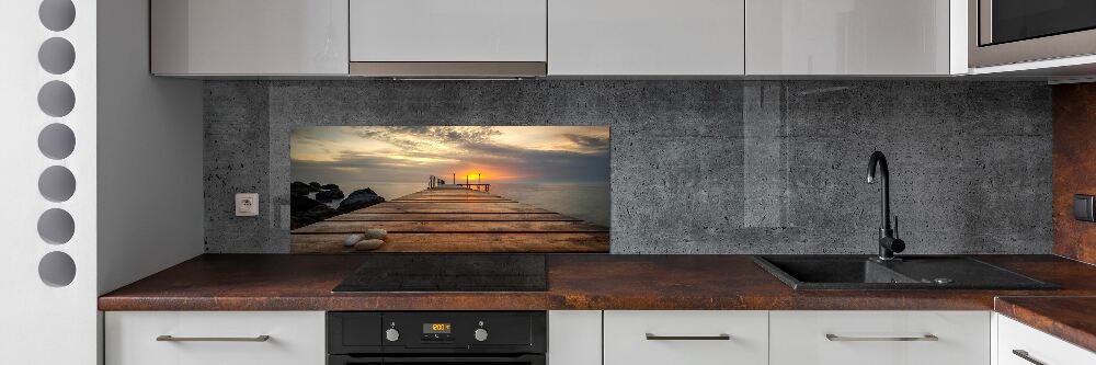 Kitchen splashback Wooden pier